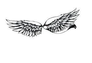 Shoulder to elbow wing tattoo idea