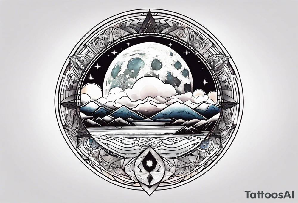 sacred moon tattoo idea
