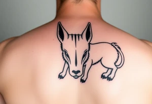 dog, rat, goat, ox street japanese style tattoo idea
