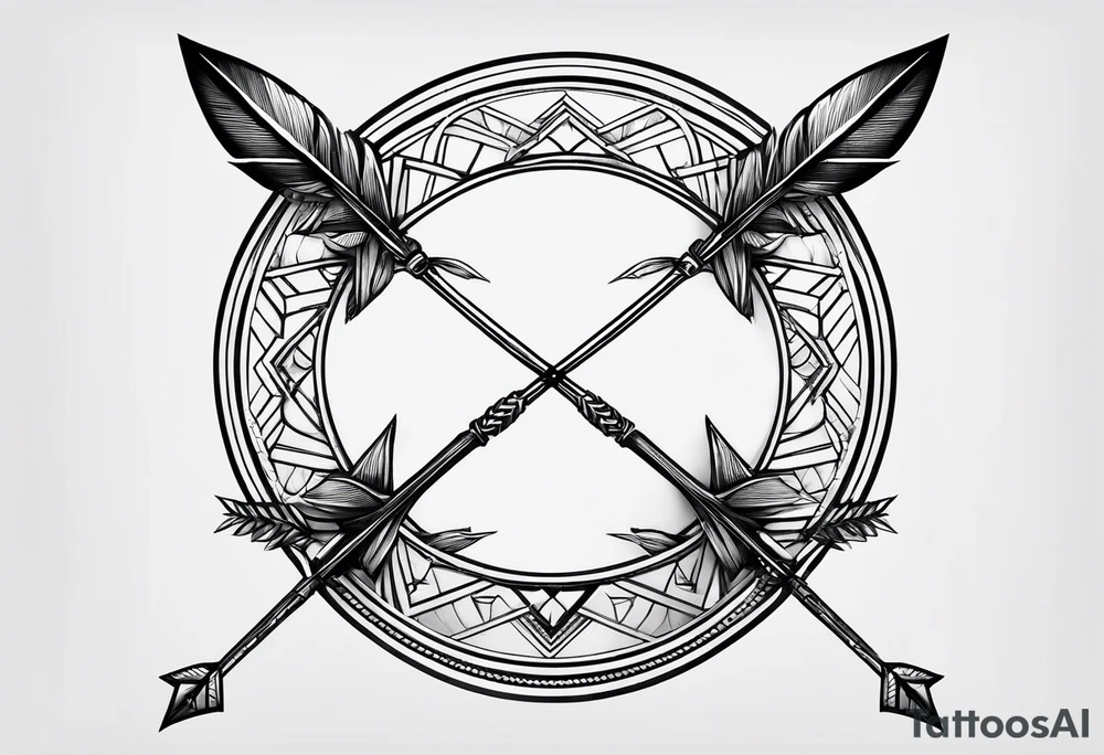 two parrallel arrows tattoo idea