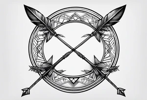 two parrallel arrows tattoo idea