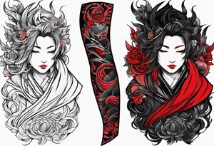 Simple black and red tattoo for the arm men tattoo idea