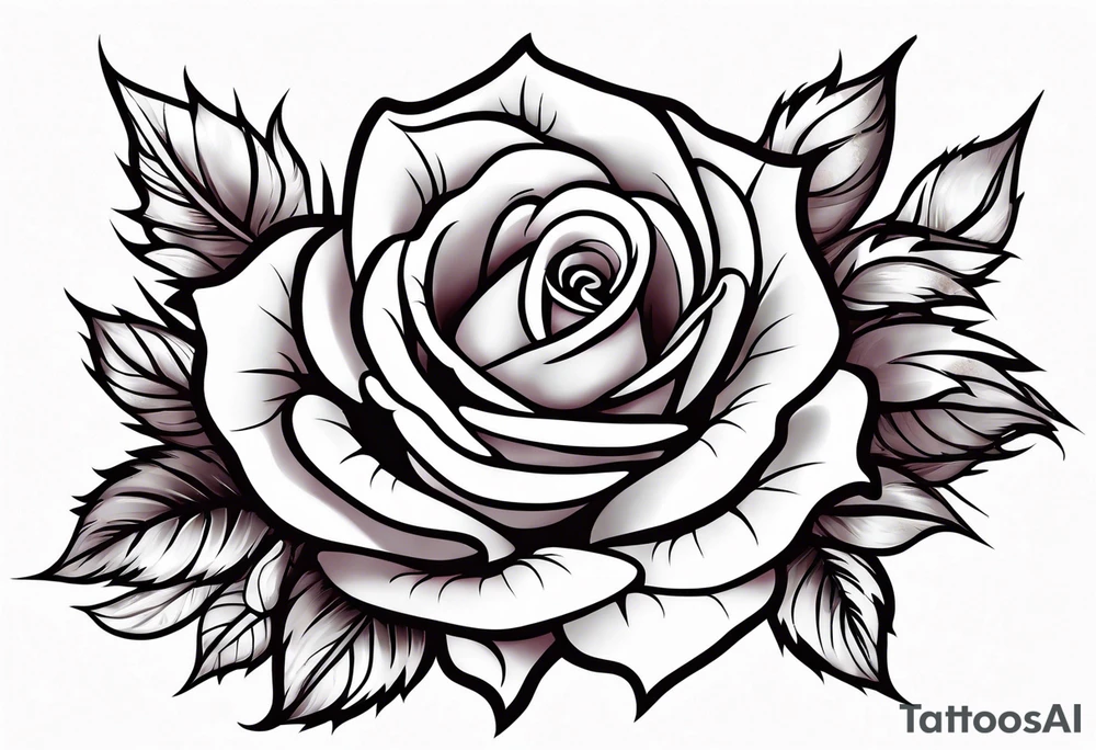 Sexy rose tattoo idea