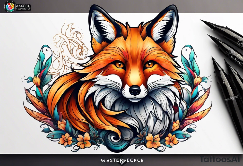 animal fox tattoo idea