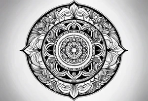 Mandala moon tattoo idea
