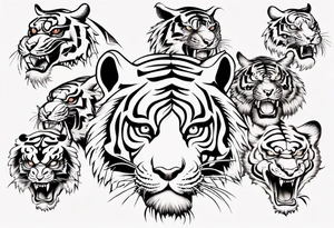 Tiger sleeve tattoo tattoo idea
