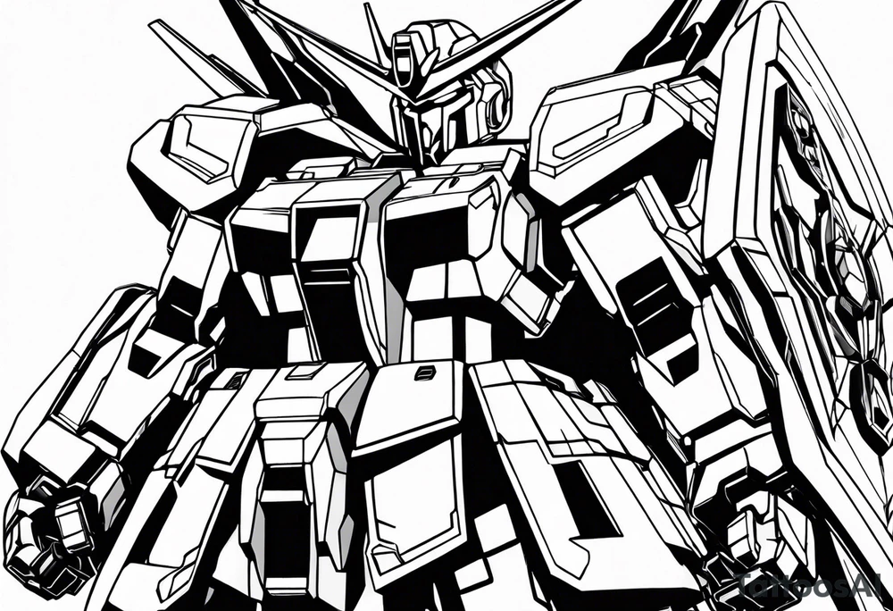 Gundam 3d tattoo idea
