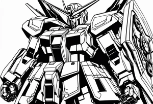 Gundam 3d tattoo idea