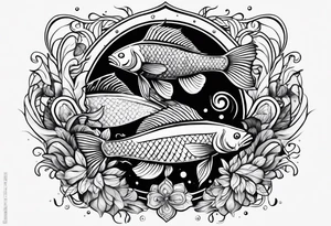 fish and goat tattoo idea