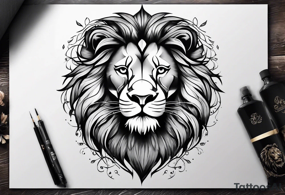 lion tattoo tattoo idea