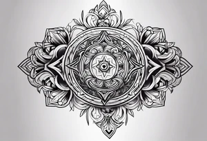dark ornament arm tattoo idea