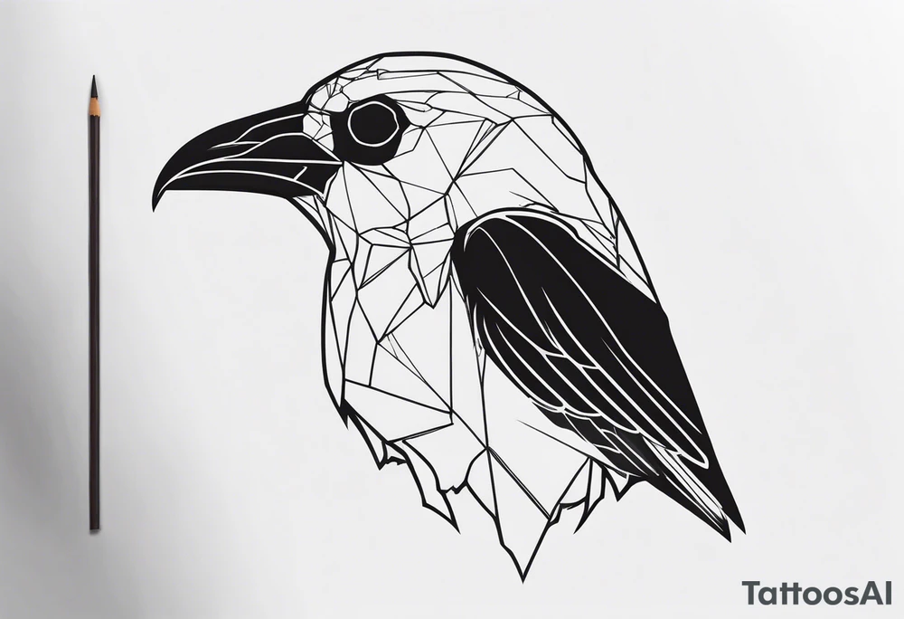 alpine chough skull tattoo idea