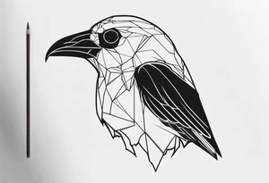 alpine chough skull tattoo idea