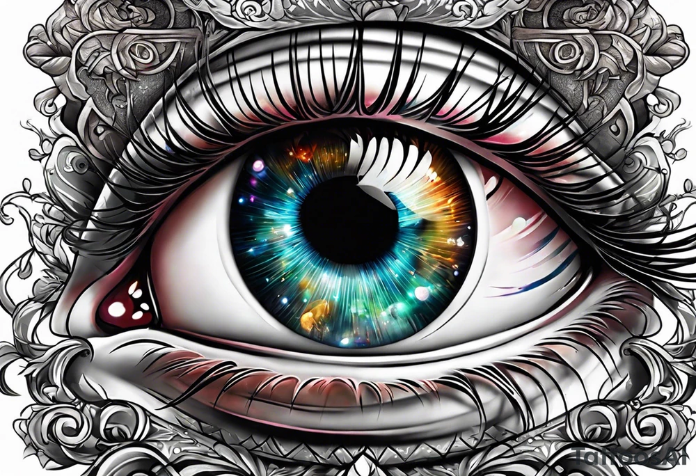 World eye tattoo idea