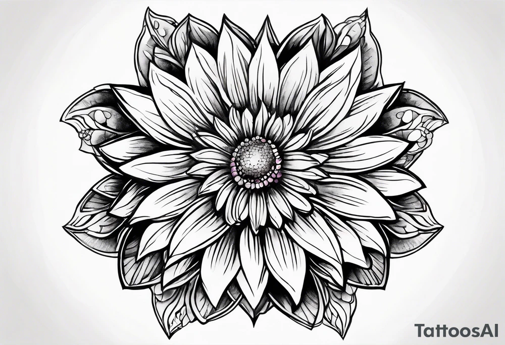 strength aster love mother tattoo idea