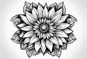 strength aster love mother tattoo idea