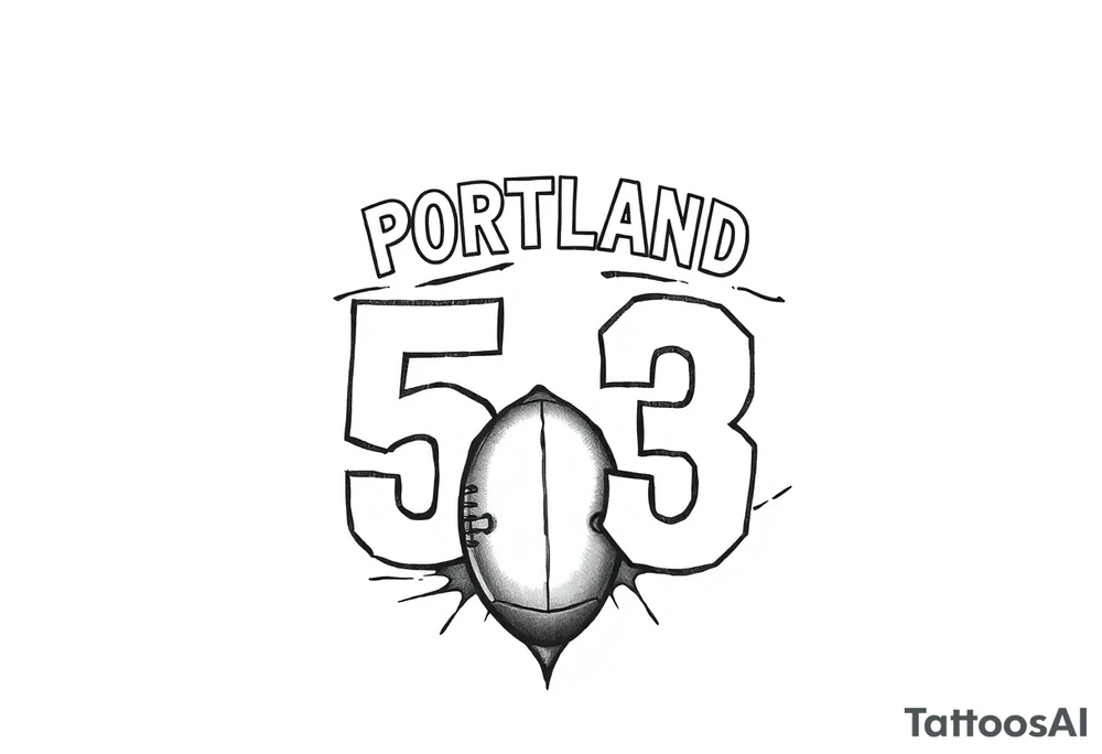 Portland oregon 503, football 53 tattoo idea