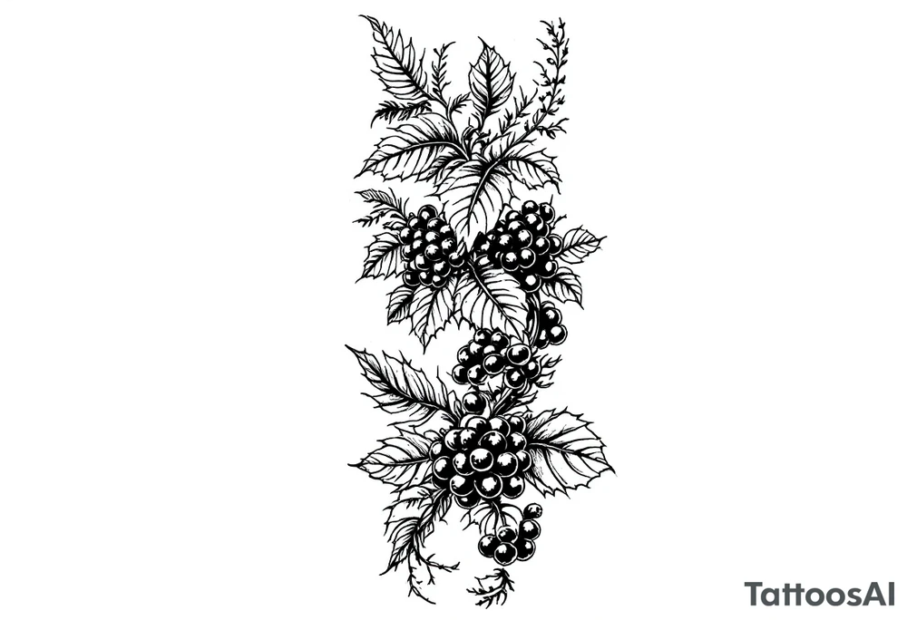 American traditional blackberry vine to wrap around an arm

I tattoo idea