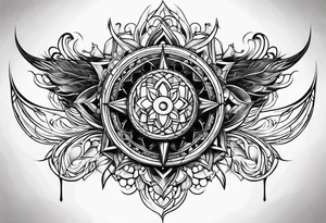 Morning star whip tattoo idea