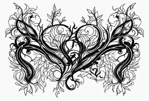 vines coming out of skin veins. chest and stomach only tattoo idea