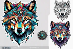 Stoned Wolf tattoo idea