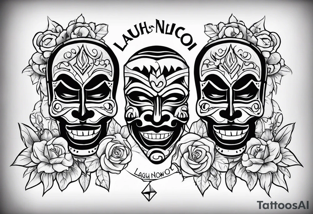 Laugh now cry later chicano tattoo idea