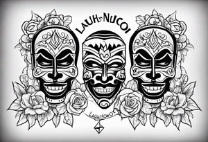 Laugh now cry later chicano tattoo idea