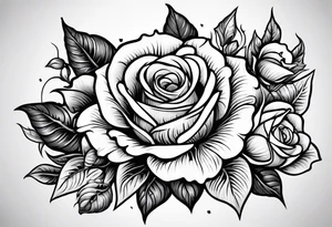 Roses and flowers. With nursing and hunting and cows and bulls and fishing and love and church. tattoo idea