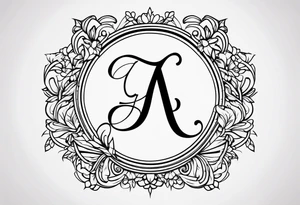 J and R simple initial tattoo of kids initials tattoo idea