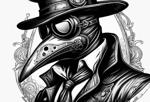 steampunk plague doctor tattoo idea