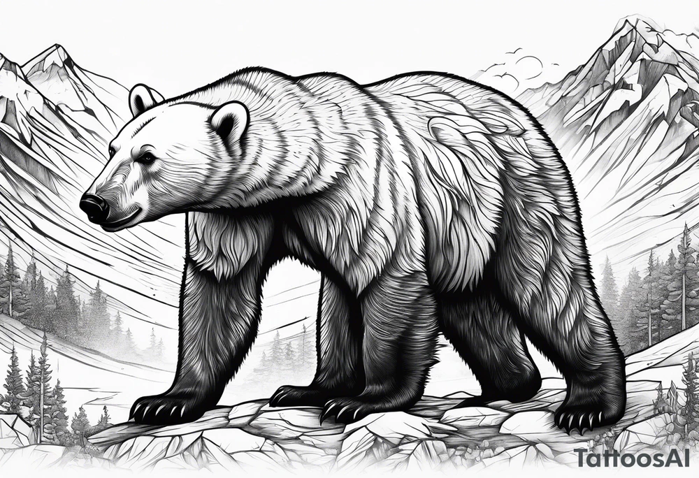 polar bear shitting like a dog tattoo idea