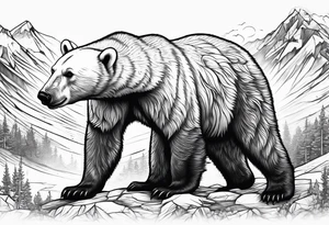 polar bear shitting like a dog tattoo idea