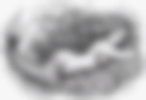 full body mermaid lying on her back with flowing hair and fan tail tattoo idea