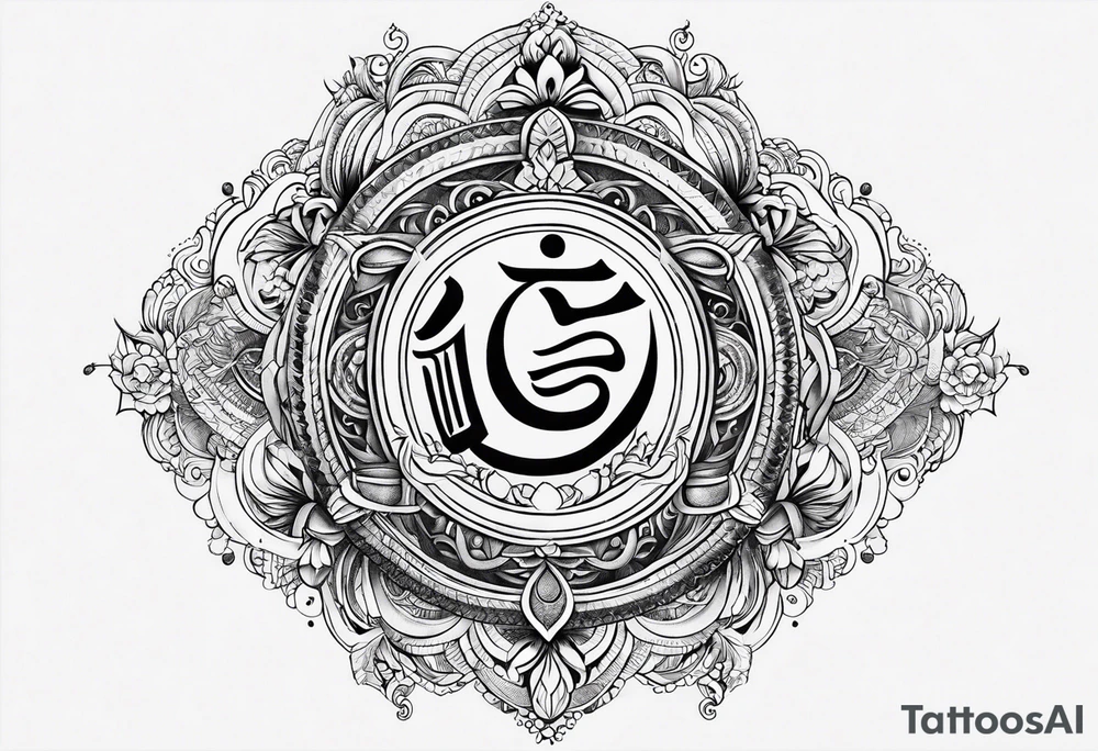 Sleeve tattoo based around Sanskrit Om symbol for breathe tattoo idea Sleeve tattoo based around Sanskrit Om symbol for breathe tattoo idea