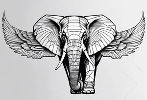 winged elephant tattoo idea