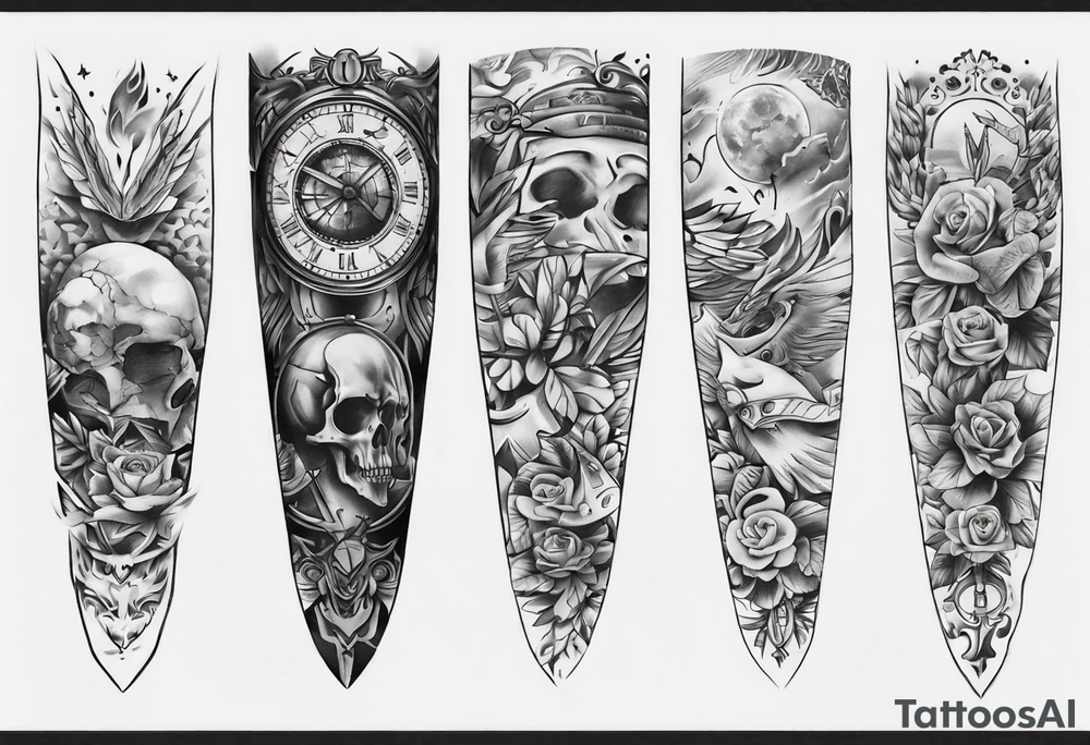 men’s arm sleeve, poland tattoo idea