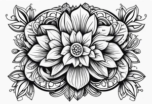 Puerto Rican flower tattoo idea