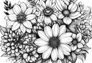 May and October flowers tattoo idea