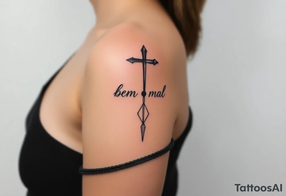 uma tatuagem que expresse a filosofia do bem e do mal tattoo idea