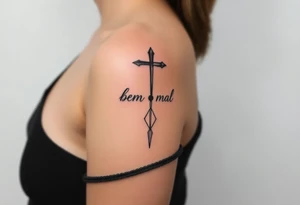 uma tatuagem que expresse a filosofia do bem e do mal tattoo idea