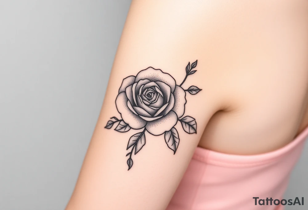 rose and mum tattoo tattoo idea