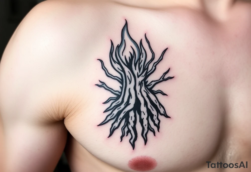 fire in a roots prison tattoo idea