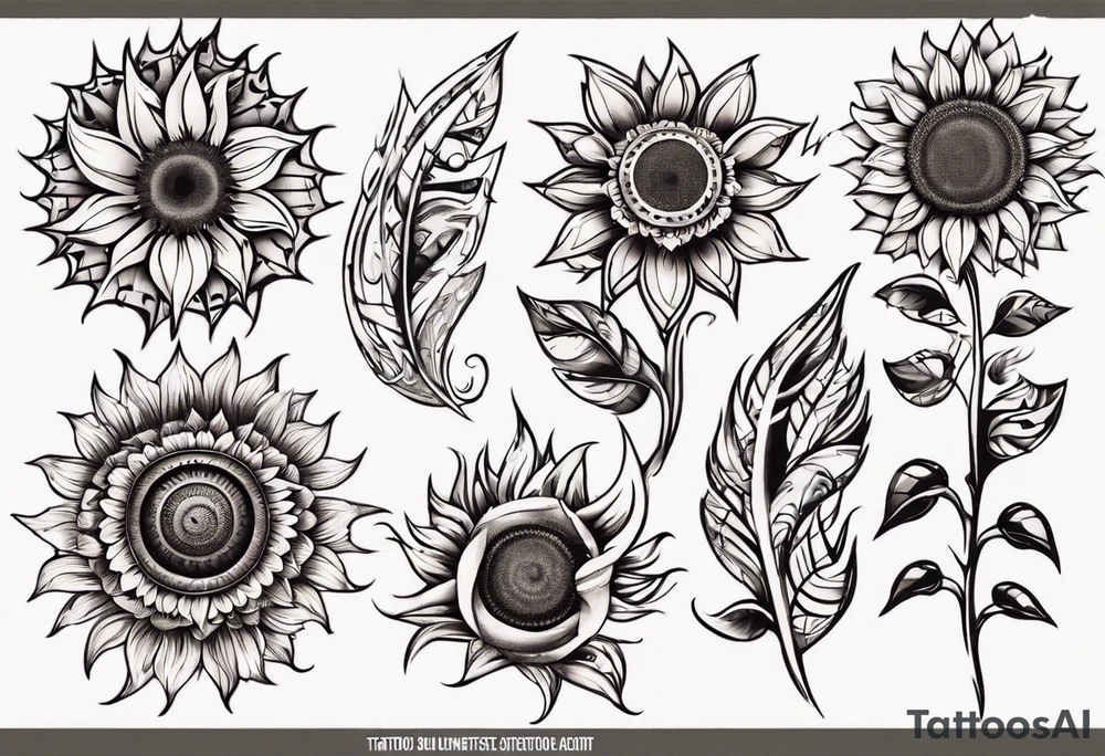 Sunflower tattoo idea