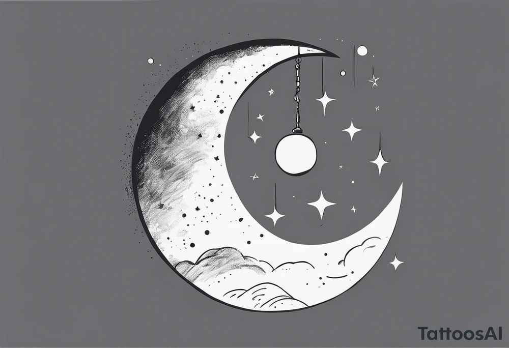 a moon with words that say dancing in the moonlight tattoo idea