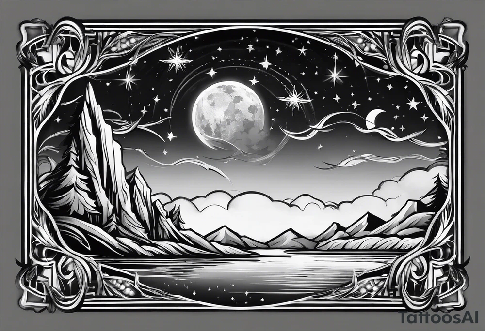 Night sky tattoo idea