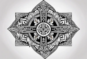 Coptic cross tattoo idea