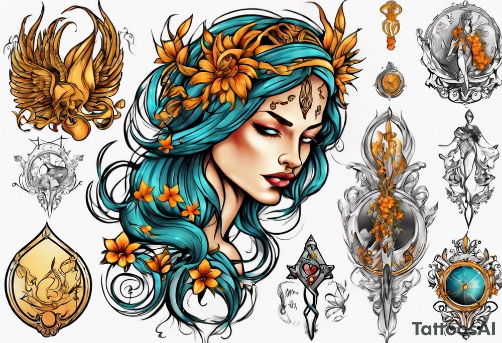 virgo cloth tattoo idea