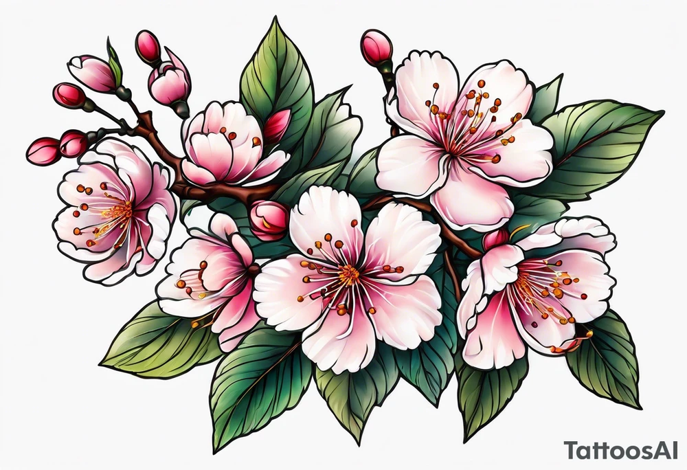 Small cherryblossom tatoo tattoo idea
