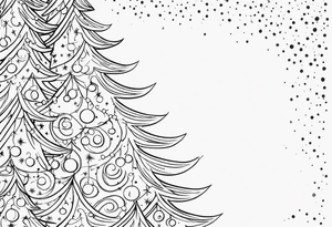 Twinkling Christmas Tree tattoo idea