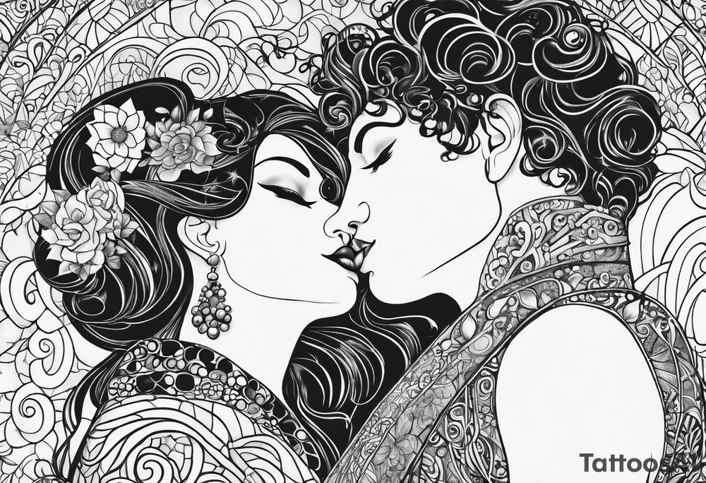 a kiss by gustav klimt tattoo idea